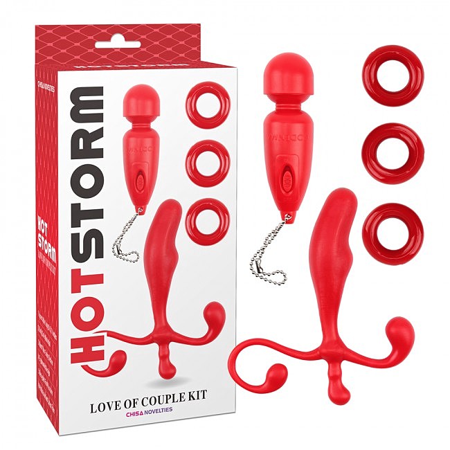 Anal Wave Probe Kit Hot Storm Red
