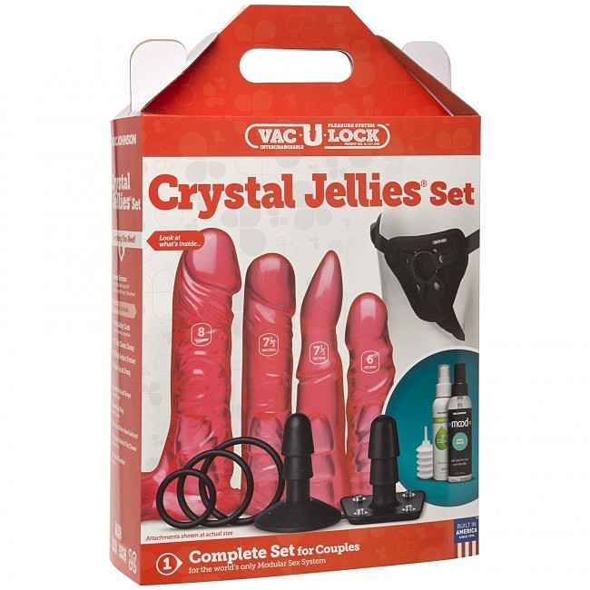   Doc Johnson Vac-U-Lock  Crystal Jellies Set