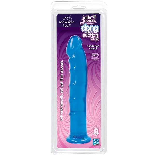  Doc Johnson Jelly Jewels «Dong with Suction Cup Blue, 20   3,8 