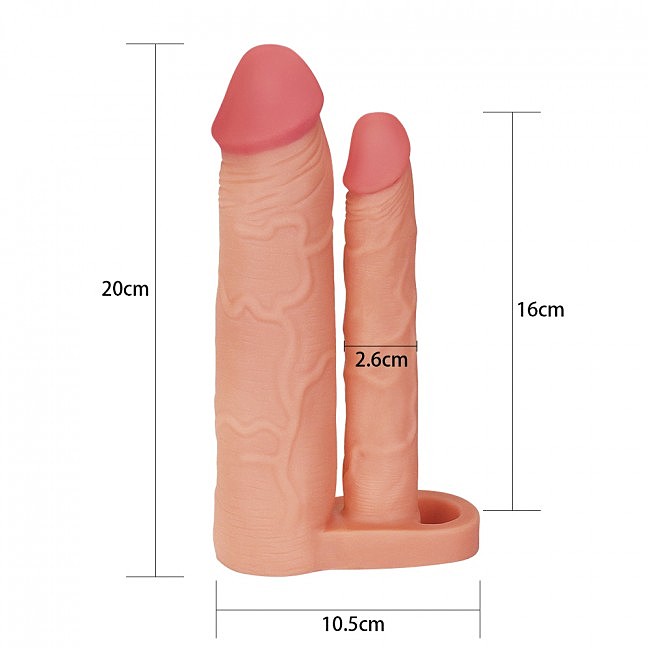Pleasure X Tender Double Penis Sleeve Add