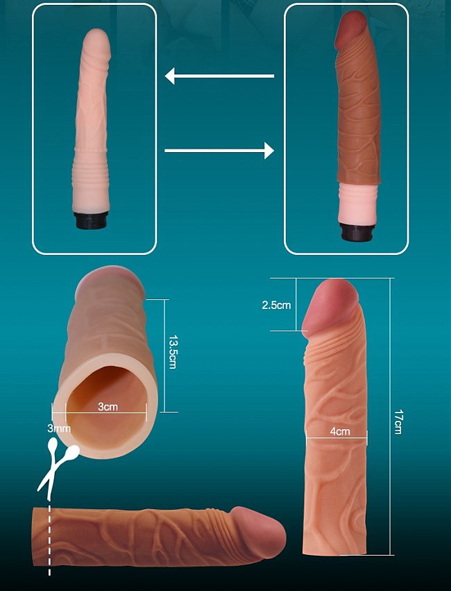     Pleasure X-Tender Penis Sleeve Brown Add 1