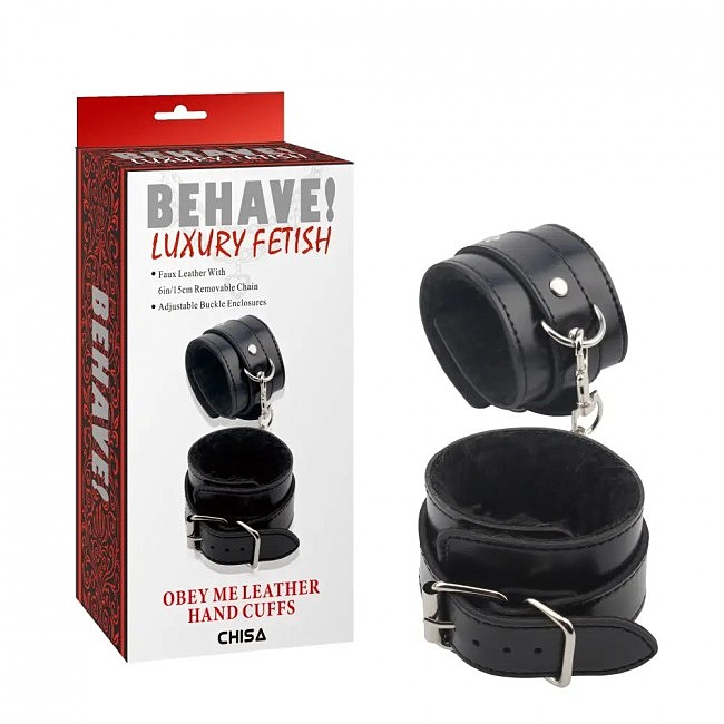 OBEY ME LEATHER HAND CUFFS