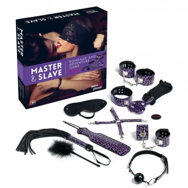  Master & Slave BDSM Kit tijgerprint Purpel