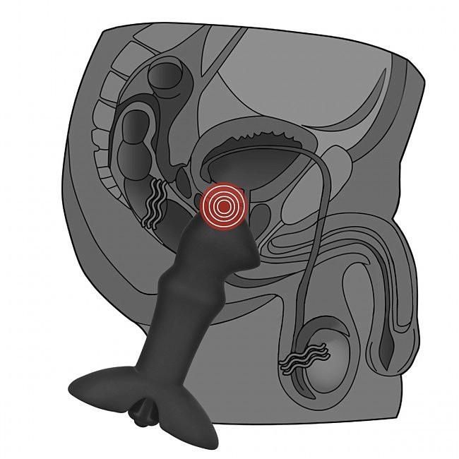 Анальна пробка — P Spot Plug Vibrating Black