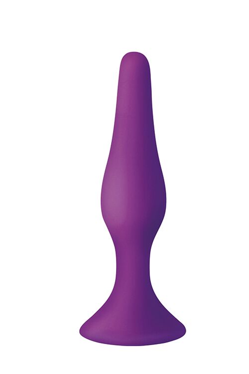  Анальная пробка на присоске MAI Attraction Toys №33 Purple, длина 11,5cм, диаметр 3см