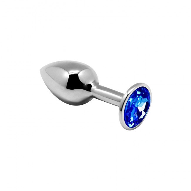 Металлическая анальная пробка с кристаллом Alive Mini Metal Butt Plug Blue