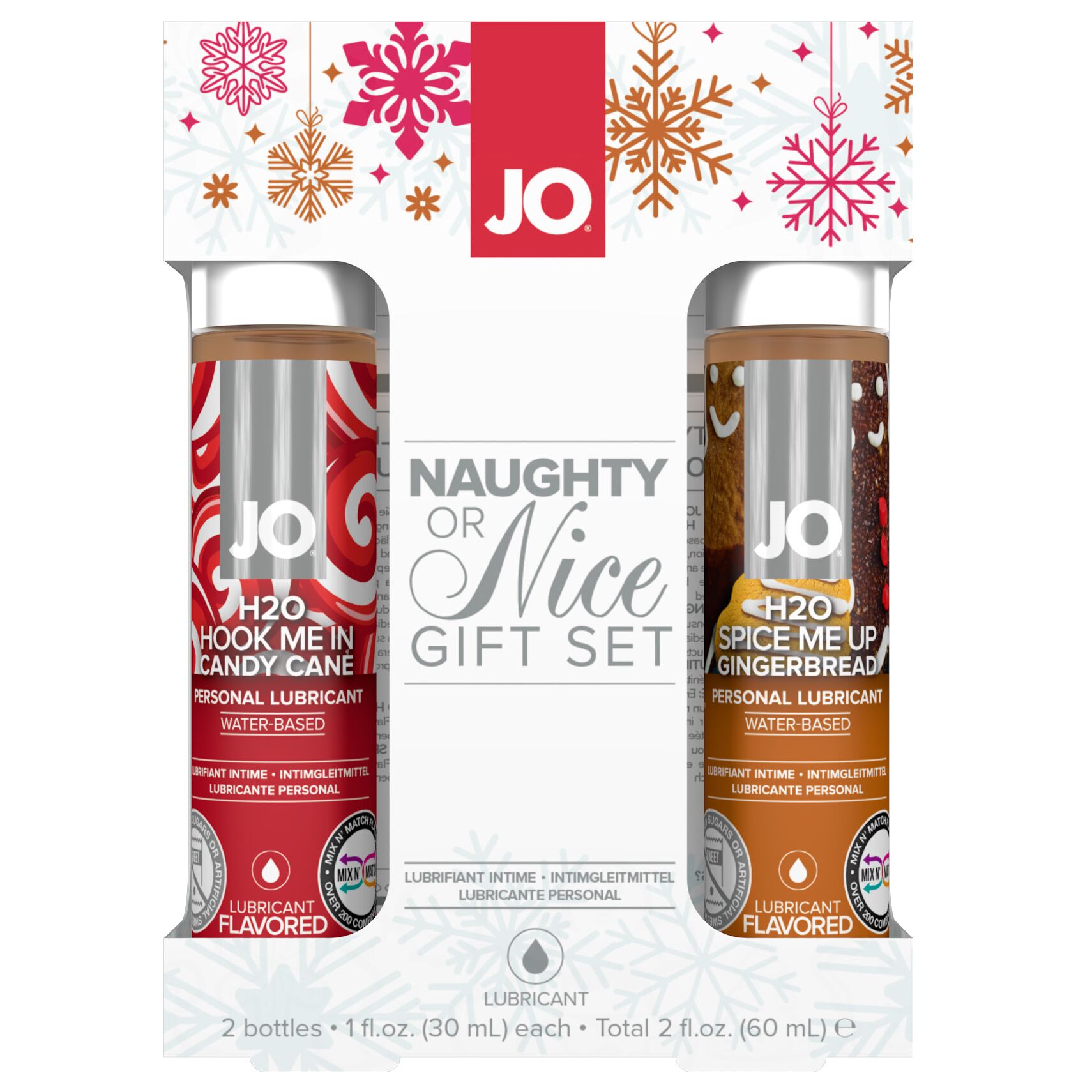 System JO Naughty or Nice Gift Set — Candy Cane & Gingerbread (2 x 30 )