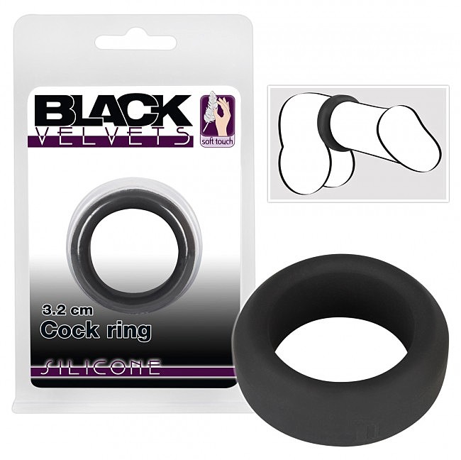     Black Velvets Cock Ring, 3,2 