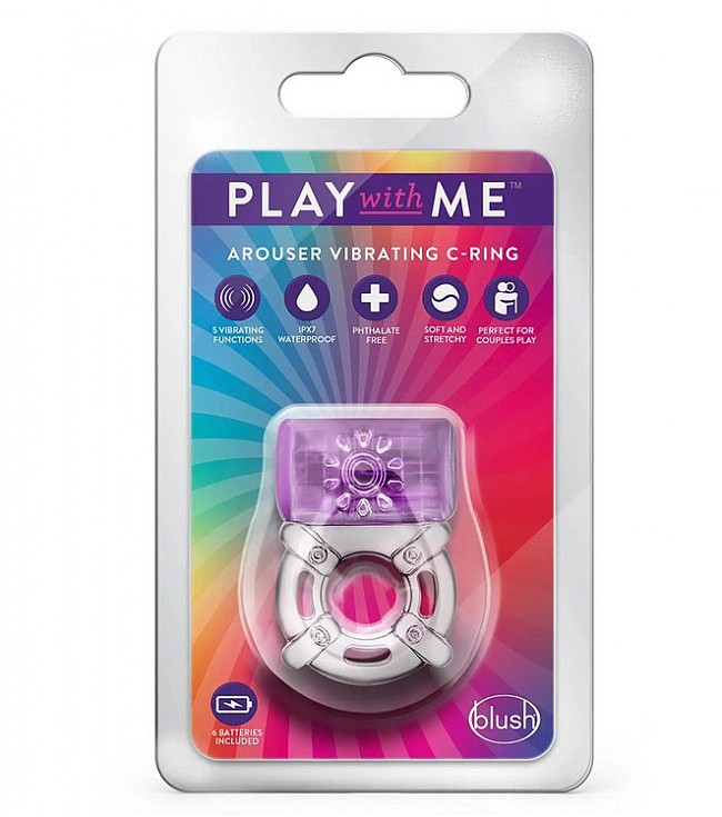   PLAY WITH ME ONE NIGHT STAND VIBRATING C-RING PURPLE