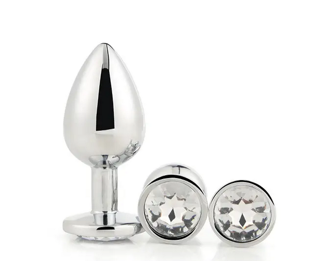    Dream Toys GLEAMING LOVE SILVER PLUG SET