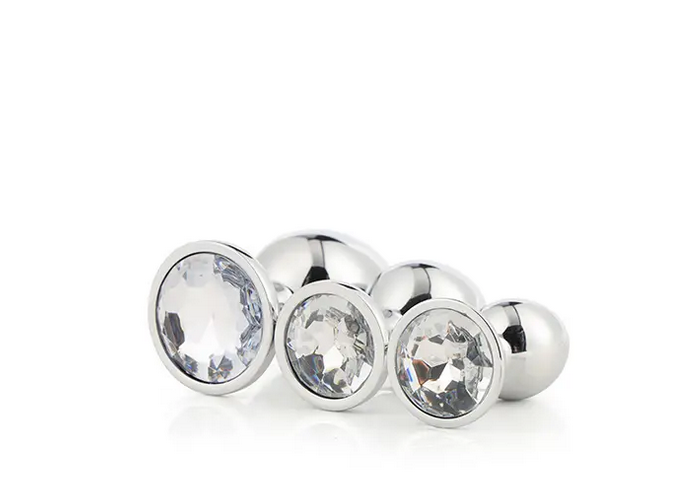    Dream Toys GLEAMING LOVE SILVER PLUG SET