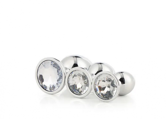    Dream Toys GLEAMING LOVE SILVER PLUG SET