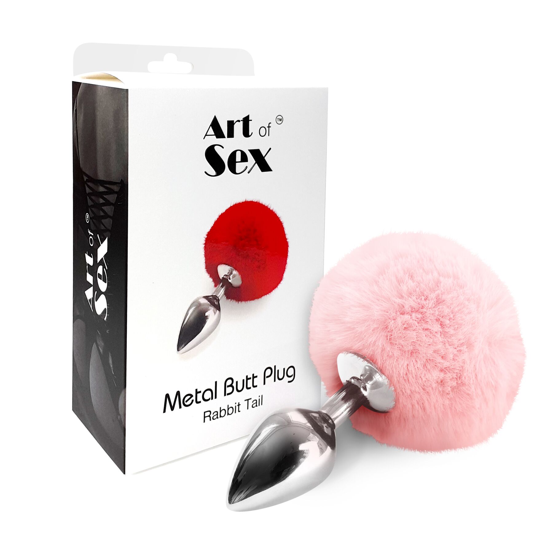     Art of Sex — Metal Butt plug Rabbit Tail, 