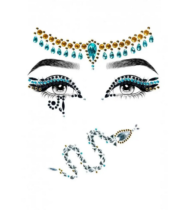    Leg Avenue  Cleopatra face jewels sticker O/S