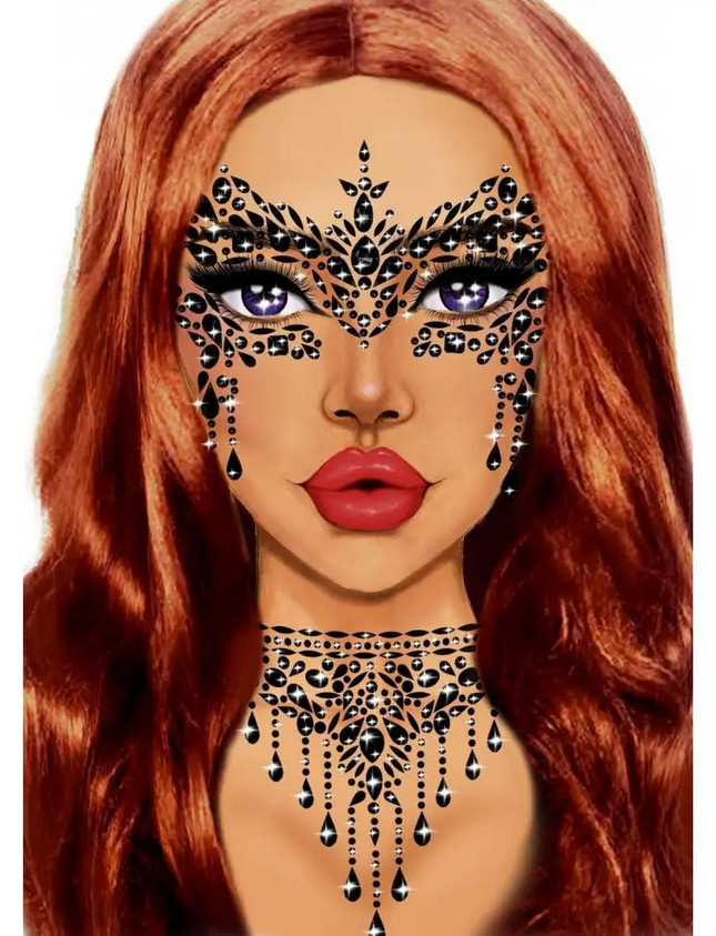     Leg Avenue Masquerade face jewels sticker O/S