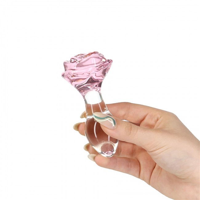    Pillow Talk — Rosy- Luxurious Glass Anal Plug