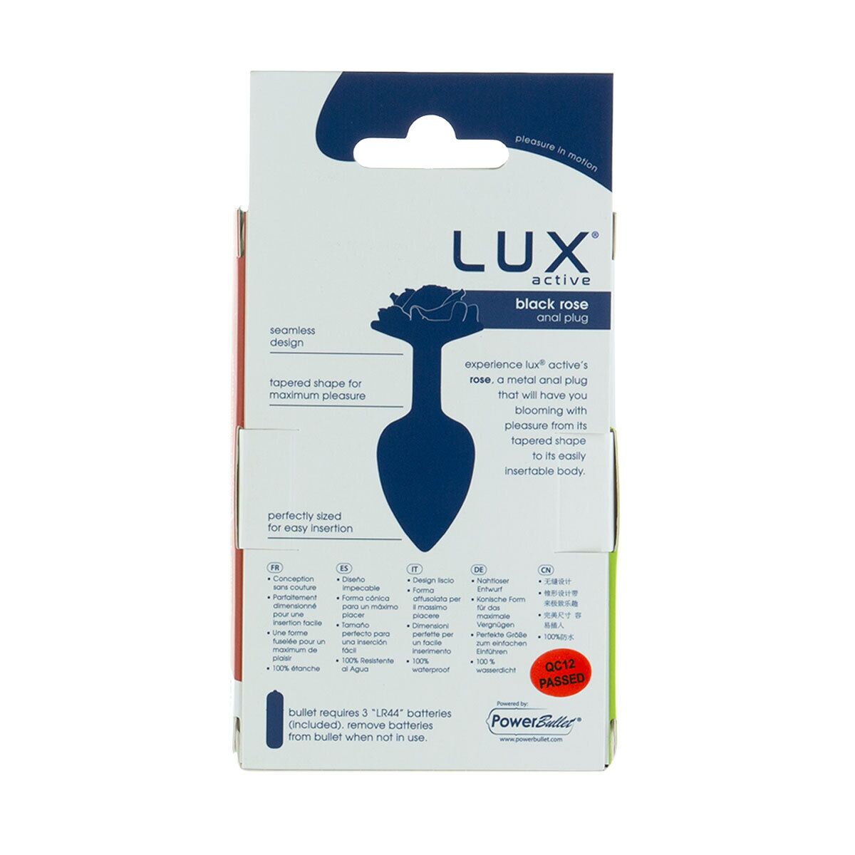    Lux Active  Rose Anal Plug  Black