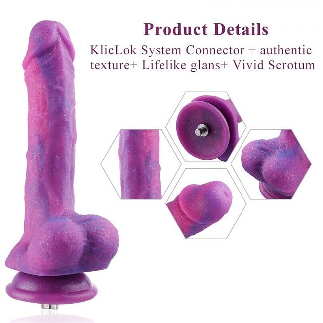 Hismith 8.2» Purple Silicone Dildo with Vibe