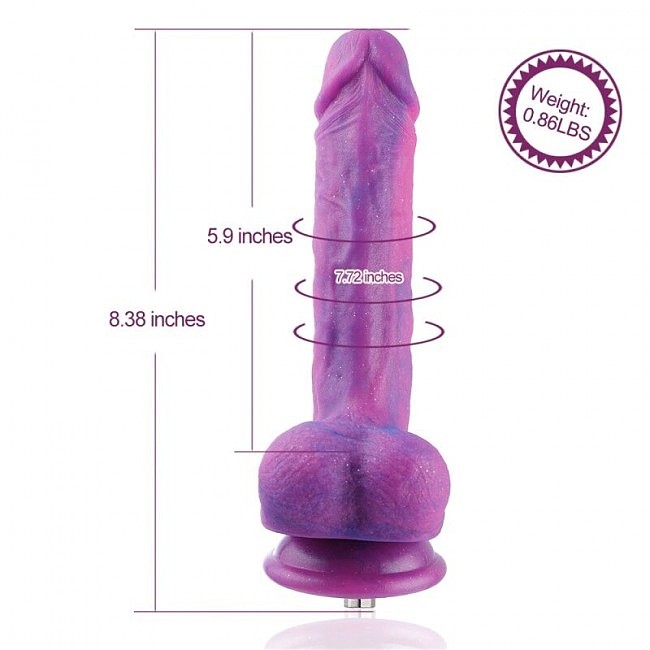 Hismith 8.2» Purple Silicone Dildo with Vibe