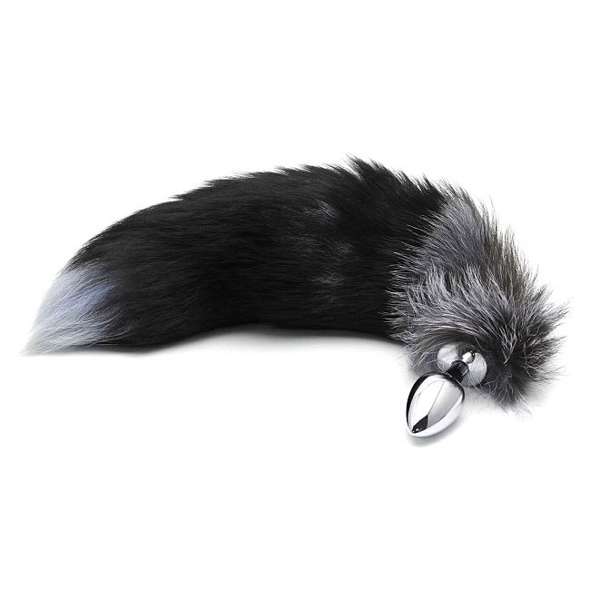      Alive Black And White Fox Tail M