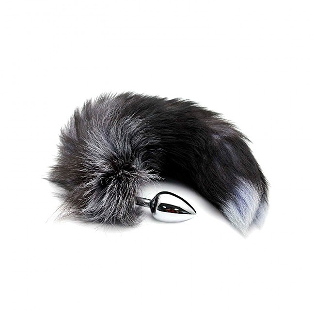      Alive Black And White Fox Tail L