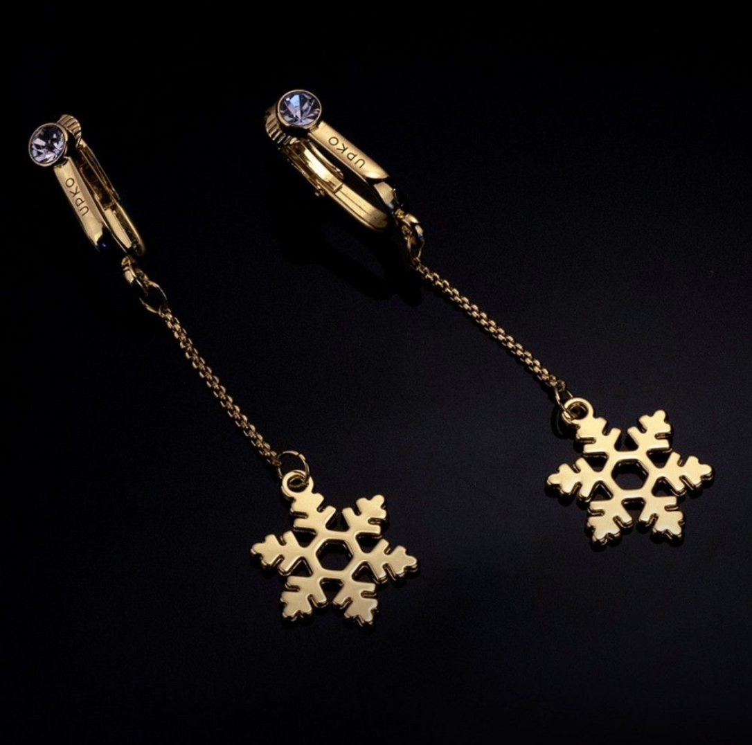       non-pierced clitoral jewelry dangle with snowflake UPKO