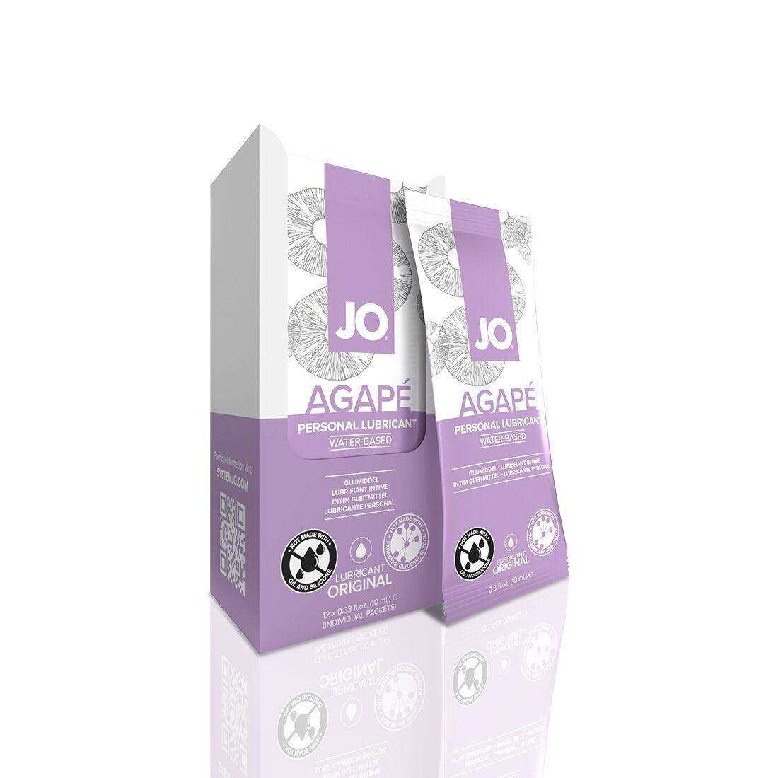   Foil Display Box  JO Agape Lubricant  12 x 10ml