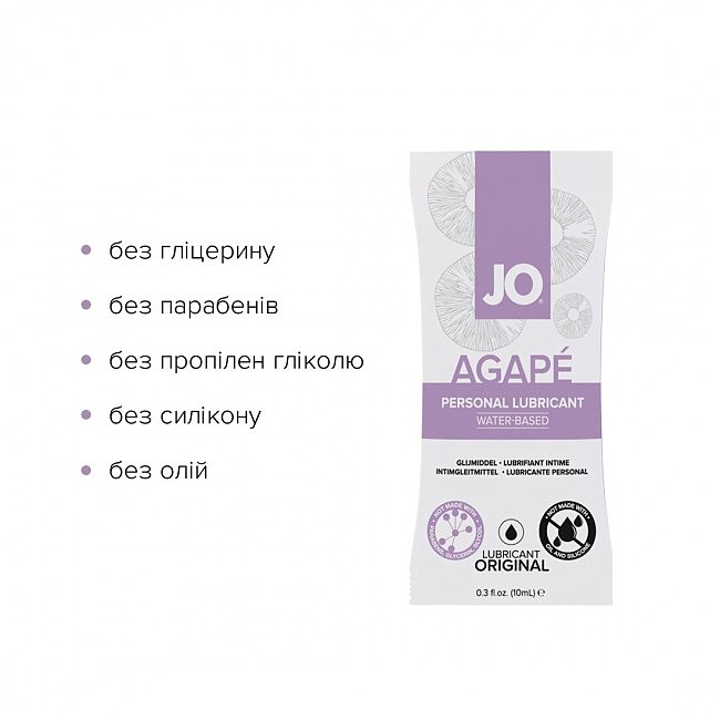   Foil Display Box  JO Agape Lubricant  12 x 10ml