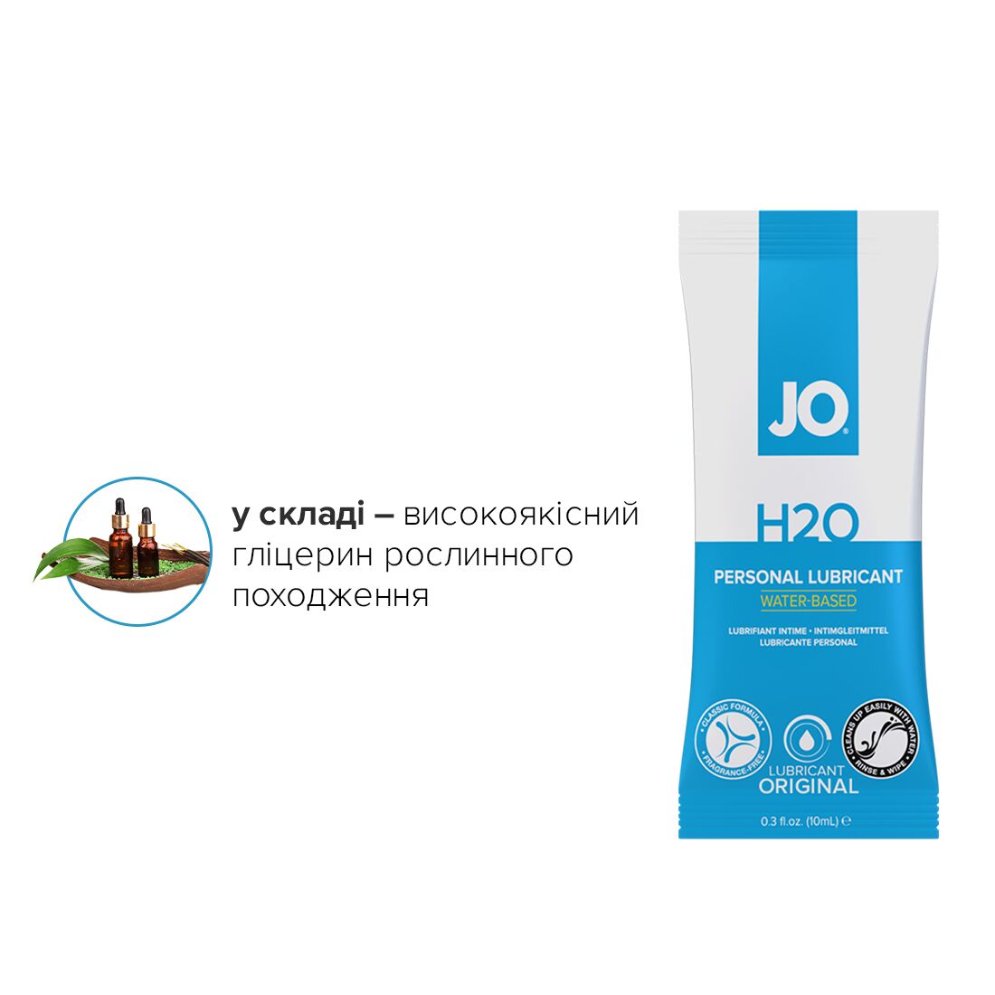 Foil Display Box — JO H2O Lubricant — Original — 12 x 10ml