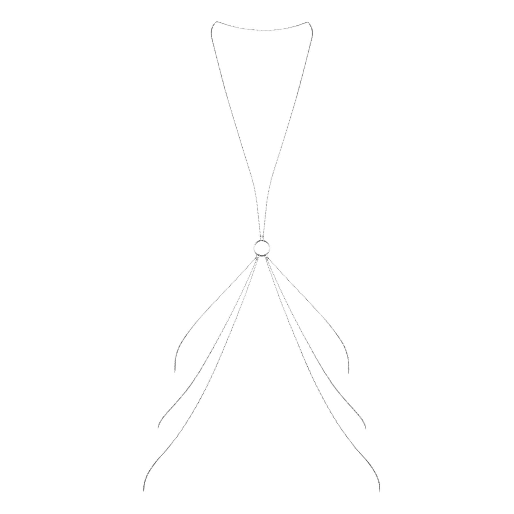 Bijoux Indiscrets Magnifique 8 Body Chain — Silver,   