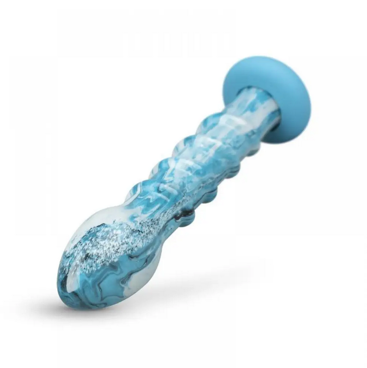   Gildo  Ocean Wave Glass Dildo, 18  3,8 