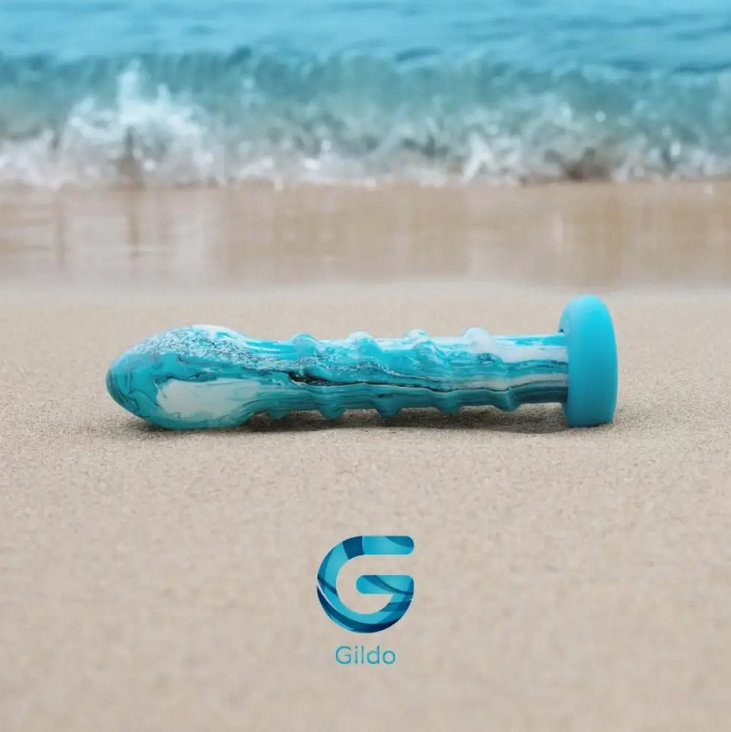   Gildo  Ocean Wave Glass Dildo, 18  3,8 