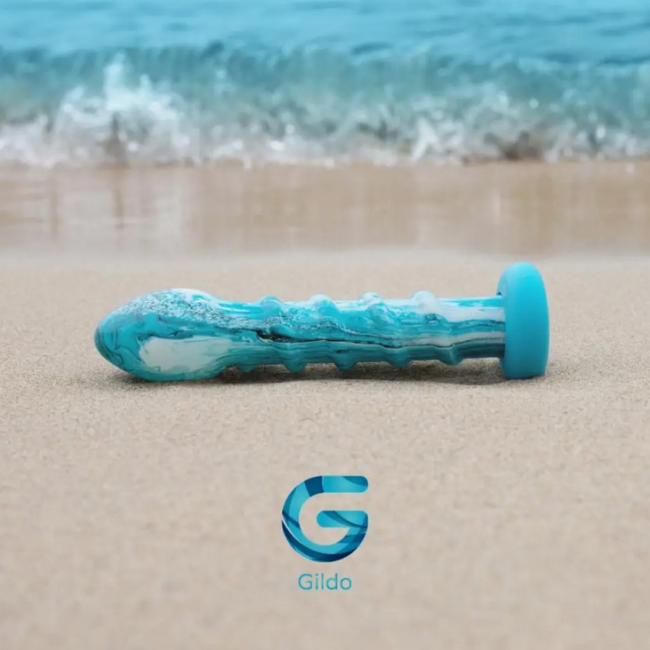   Gildo  Ocean Wave Glass Dildo, 18  3,8 