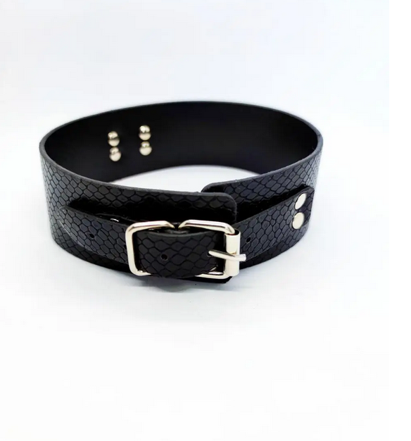    DS Fetish Collar with leash black