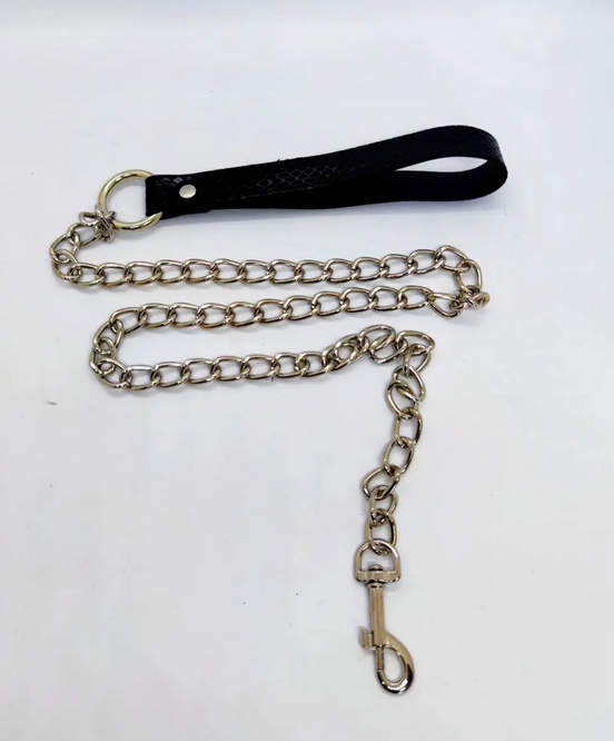   DS Fetish Collar with leash black