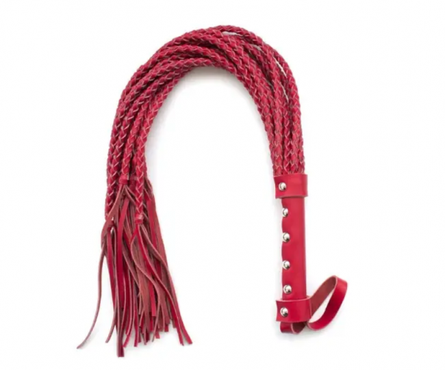    DS Fetish Leather flogger red