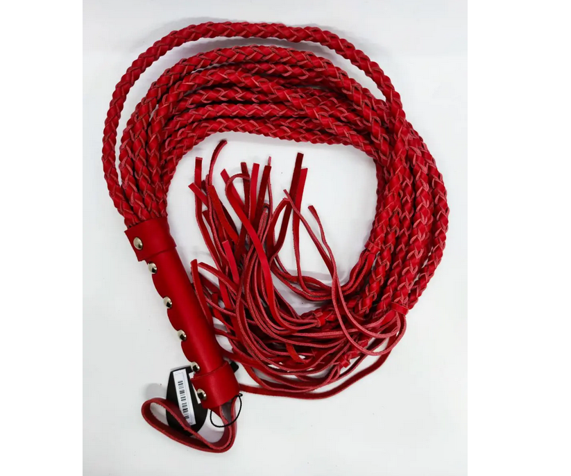    DS Fetish Leather flogger red