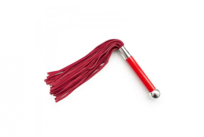  DS Fetish Leather flogger suede red
