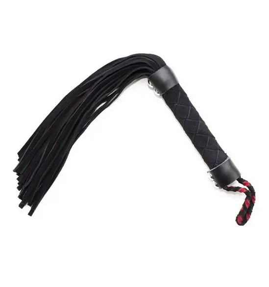  DS Fetish Leather flogger M red/black