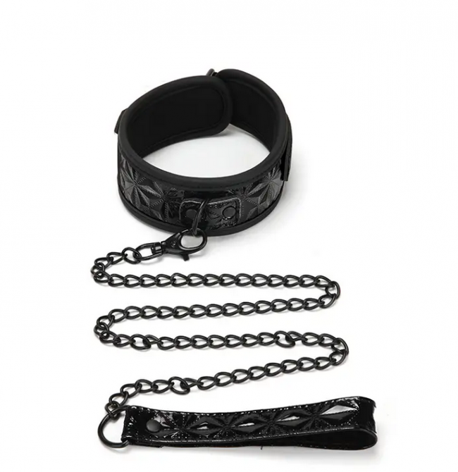     WHIPSMART DIAMOND COLLAR AND LEASH BLACK