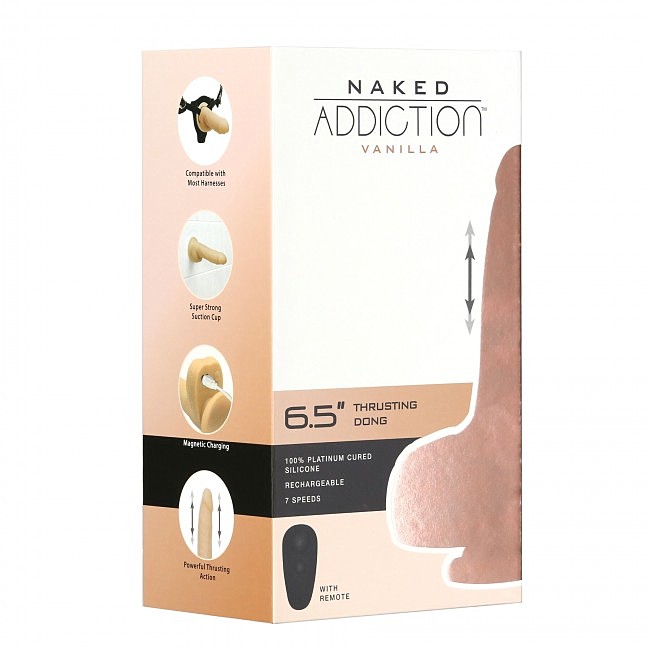   Naked Addiction 6.5» Thrusting Dong With Remote