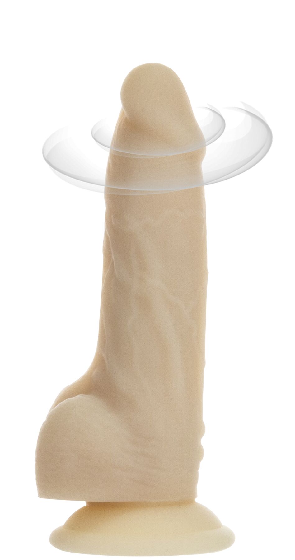  ADDICTION — Naked — 7» Rotating & Vibrating Dildo with Remote — Vanilla