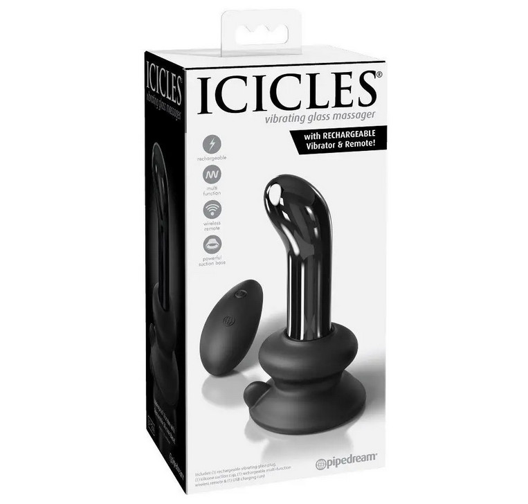     G Icicles No 84 with Rechargeable Vibrator & Remote