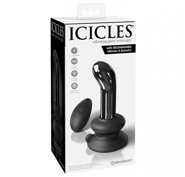     G Icicles No 84 with Rechargeable Vibrator & Remote