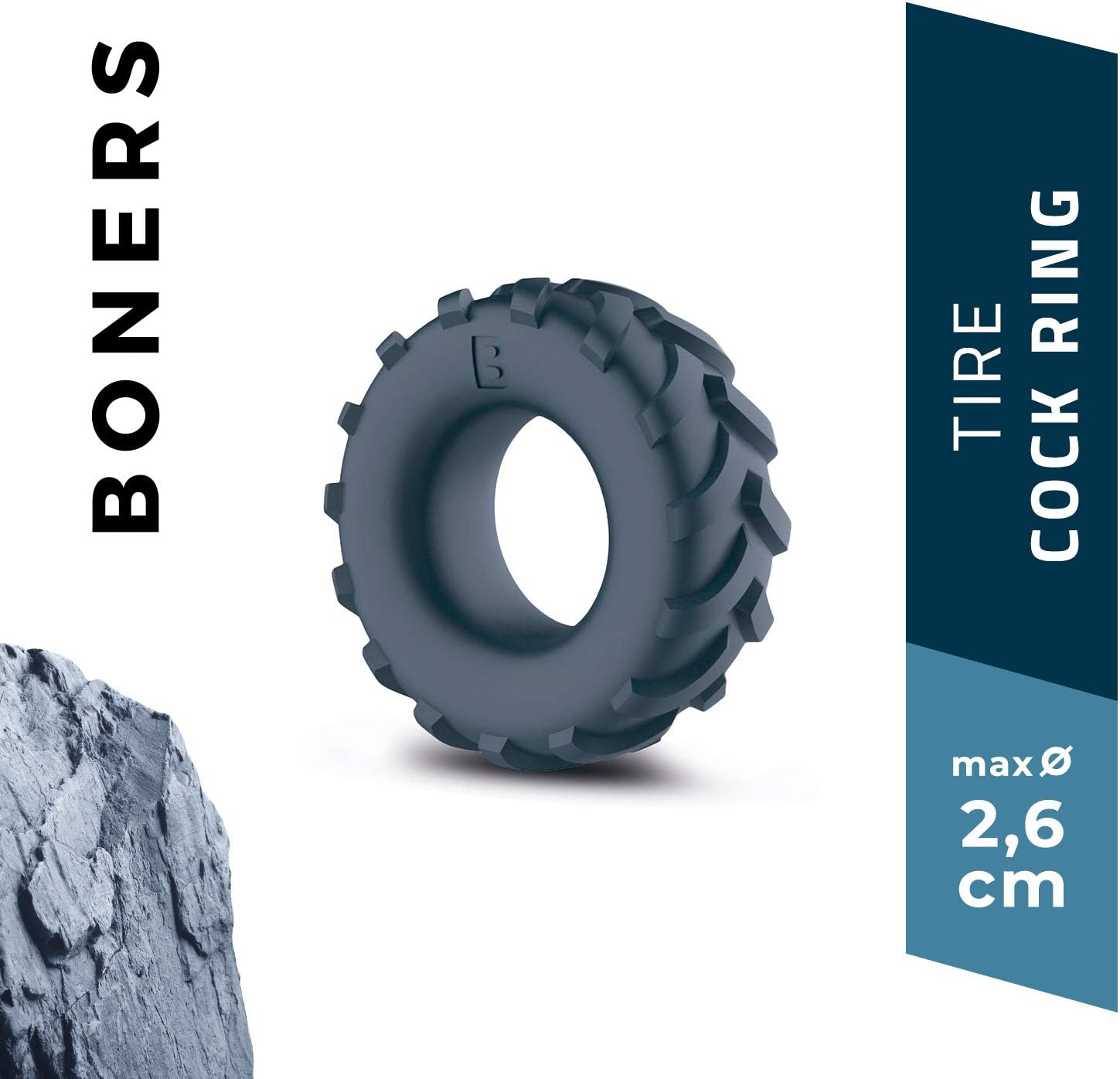    Boners Tire Cock Ring — Grey