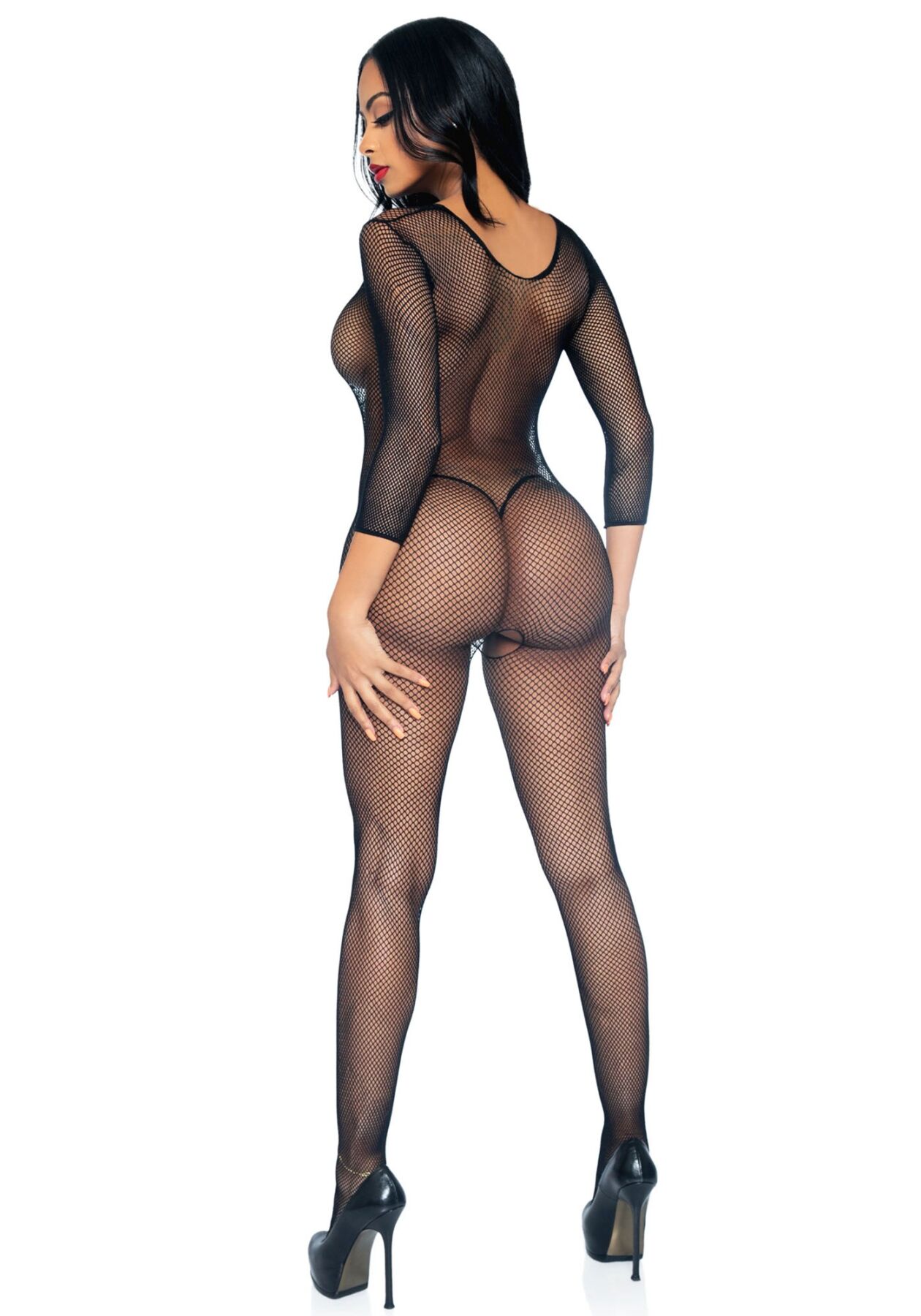 Leg Avenue V Front Bodystocking Black O/S