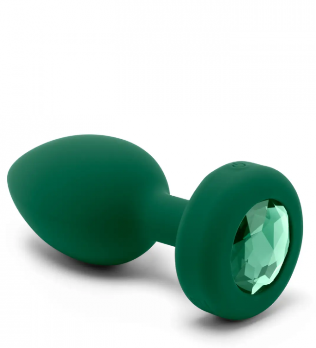       B-Vibe  Vibrating Jewel Plug M/L Emerald