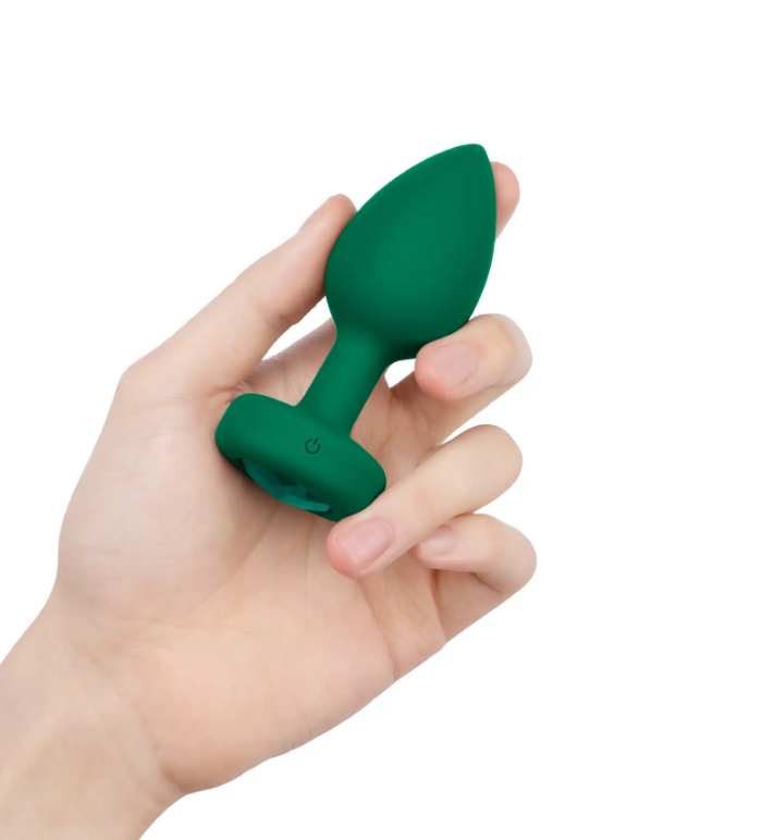       B-Vibe  Vibrating Jewel Plug M/L Emerald