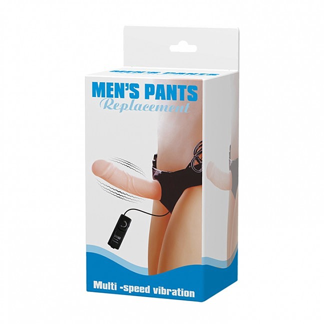    Mens Pants Replacement Vibrating Strap On Flesh, 16,5 