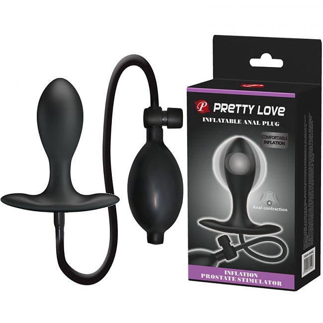    Pretty Love Inflatable Anal Plug Black